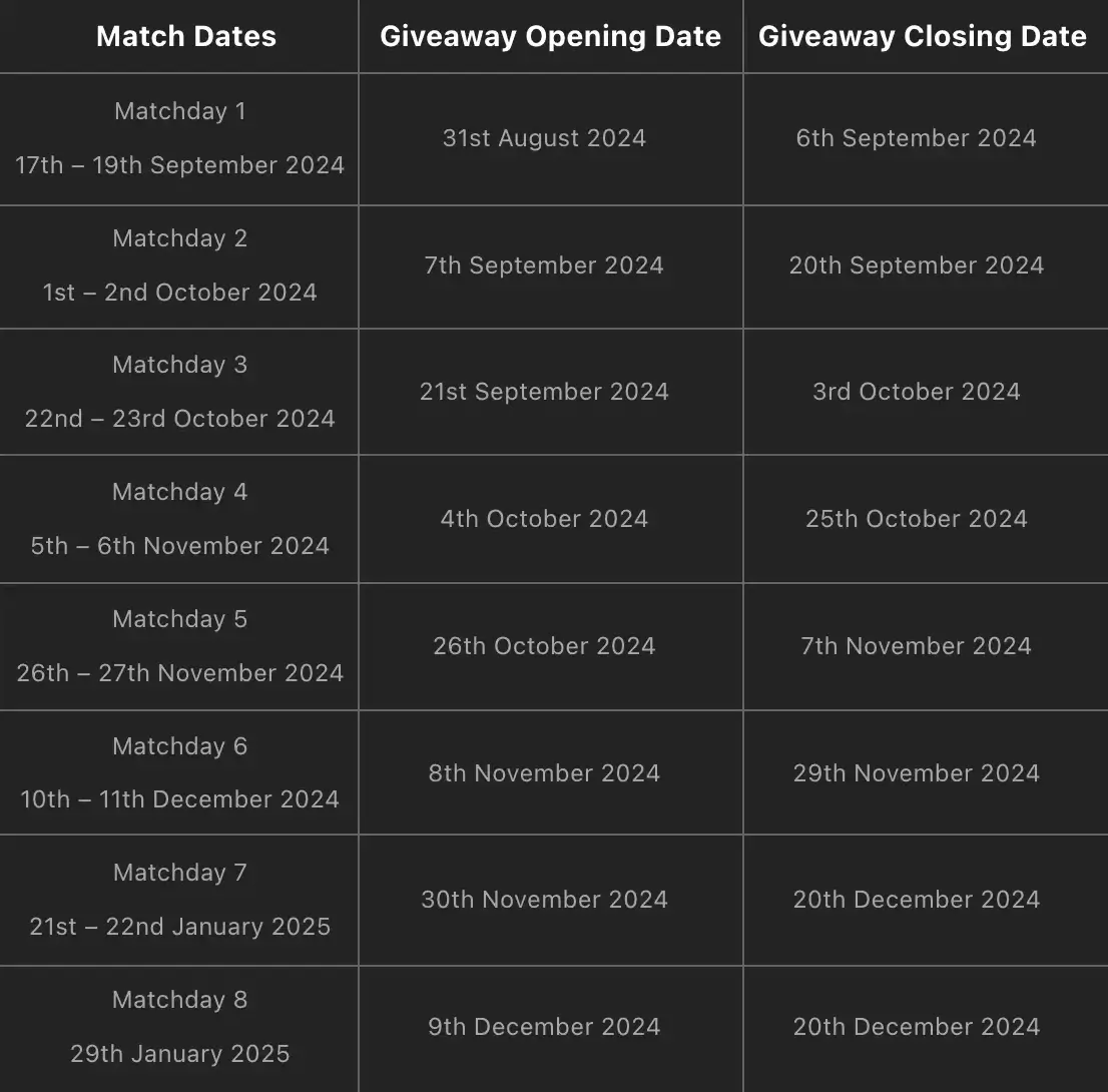 bet365 Champions League Tickets Schedule