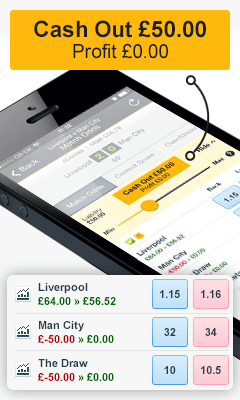 Betfair Exchange Cash Out+ Example 2